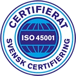 Certifierat ISO 45001 arbetsmiljö